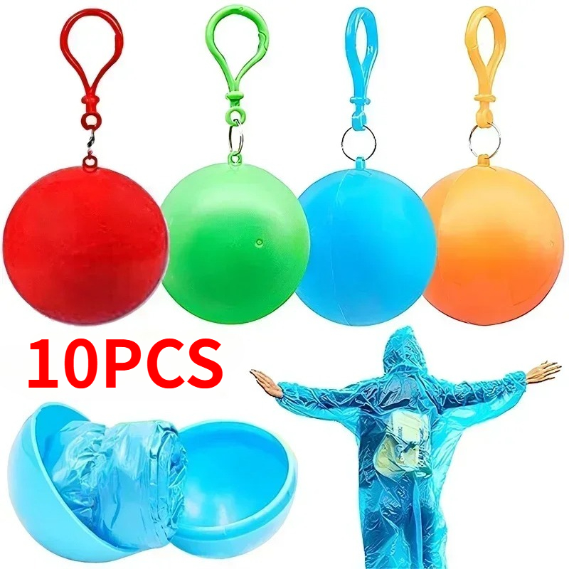 10PCS Colorful Mini Portable R - Emergency Poncho Rain 评论和价格