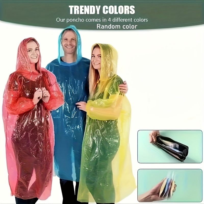 5/10Pcs Disposable Waterproof  - Emergency Poncho Rain 评论和价格
