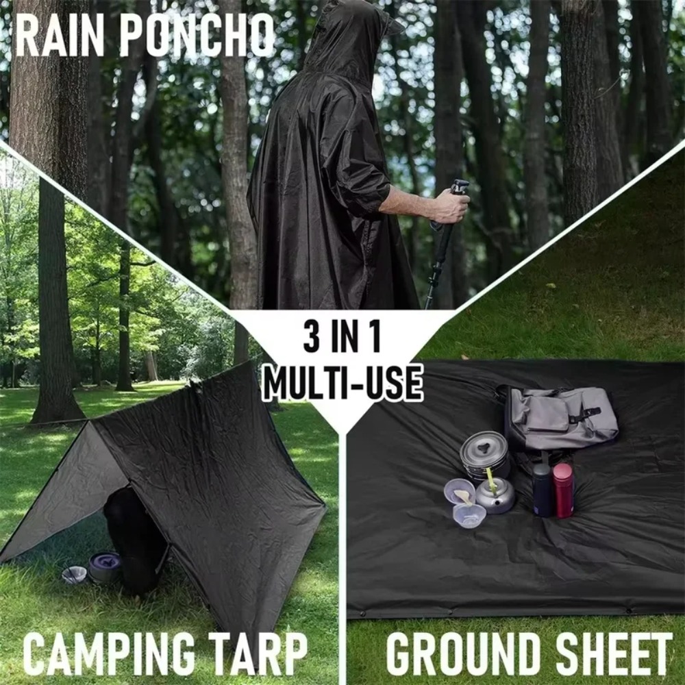 Outdoor Multifunctional 3 In 1 - Emergency Poncho Rain 评论和价格