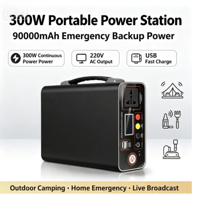 Portable Power Plant 300W 220V - Solar Emergency Charger 评论和价格
