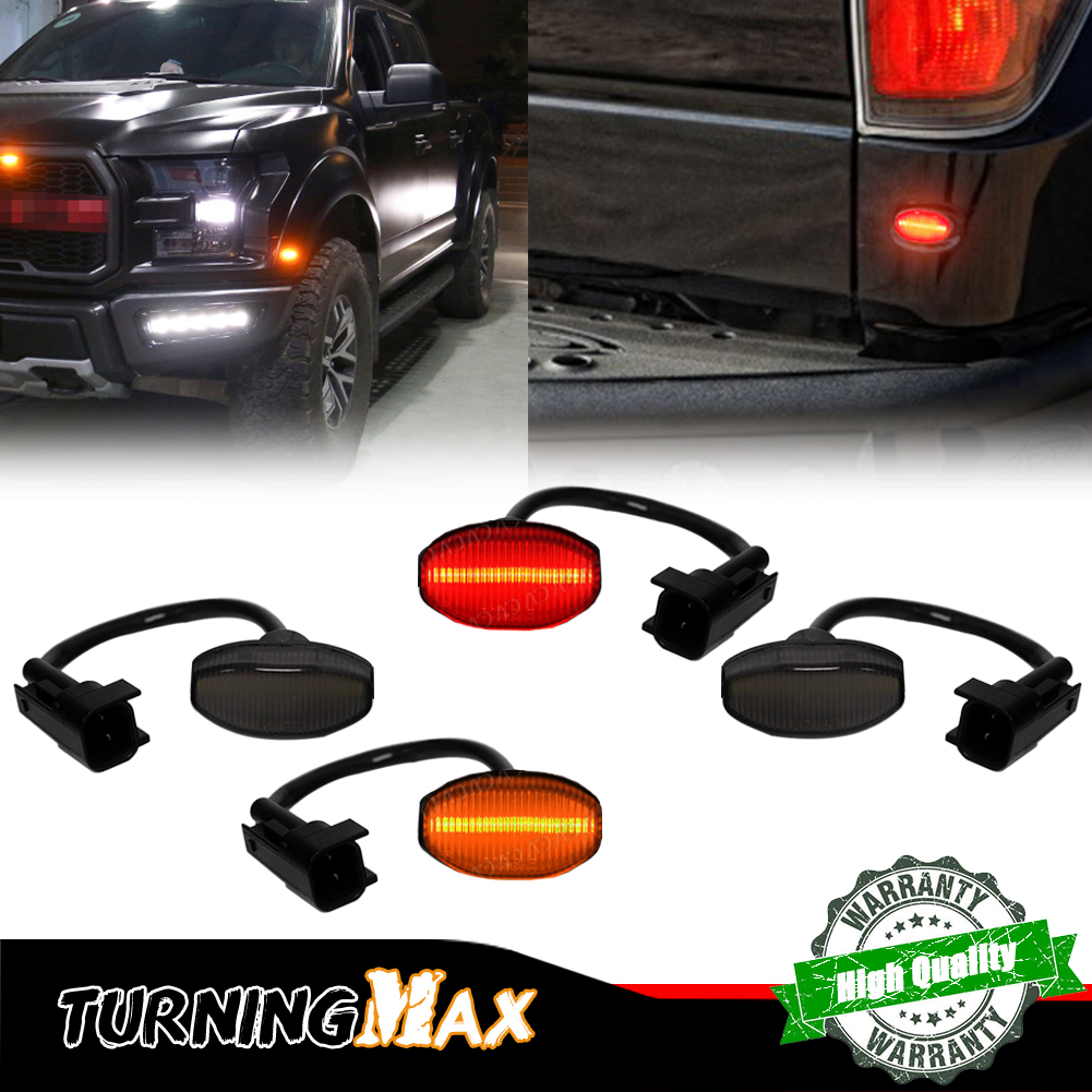 4PCS Smoked Lens Front Amber & - Signal Flare Kit 评论和价格
