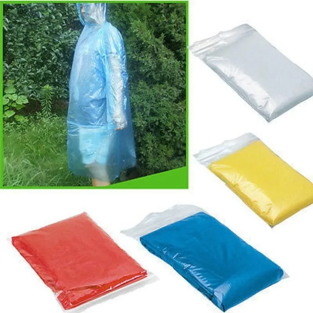 5/10PC Disposable Raincoat Adu - Emergency Poncho Rain 评论和价格