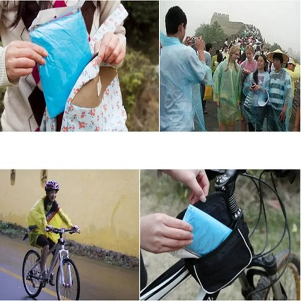 5/10PC Disposable Raincoat Adu - Emergency Poncho Rain 评论和价格